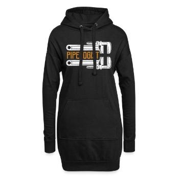 Piéologue Tuyauteur Clé à molette Plombier - Sweat-shirt à capuche long Femme - noir - Devant