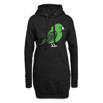 Niedlicher kleiner Wellensittich - Hoodie-Kleid - Schwarz - Vorne