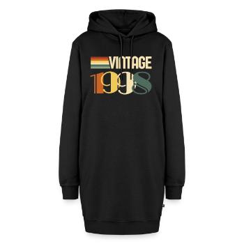 Jahrgang 1998 - 1998 Jubiläumsgeschenk - Hoodie-Kleid - Schwarz - Vorne