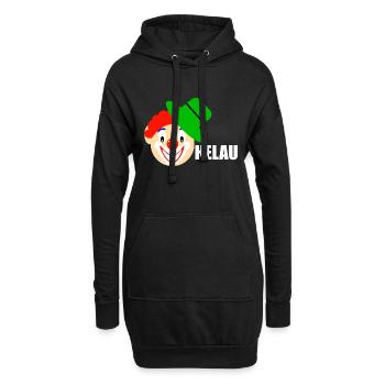 Clown dit helau - Sweat-shirt à capuche long Femme - noir - Devant