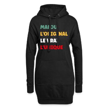 Malou - Sweat-shirt à capuche long Femme - noir - Devant