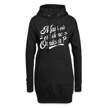 Mais où est donc Ornicar ? - Sweat-shirt à capuche long Femme - noir - Devant