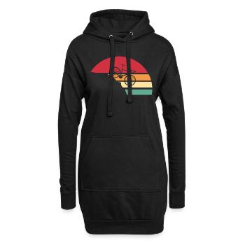Mountain Bike Retro Downhill Bike - Hoodie Dress - black - Front