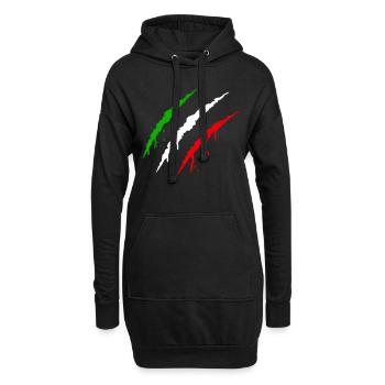 Griffes Italie - Sweat-shirt à capuche long Femme - noir - Devant