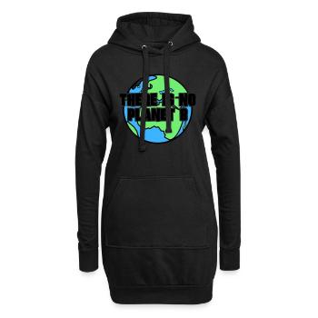 There is no Planet B - Hoodie-Kleid - Schwarz - Vorne