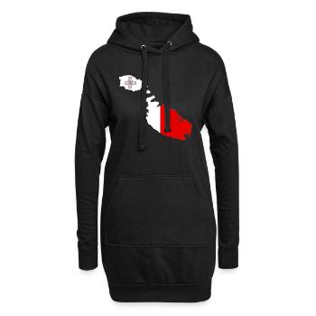 Malte - Sweat-shirt à capuche long Femme - noir - Devant