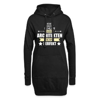 Architekt - Hoodie-Kleid - Schwarz - Vorne