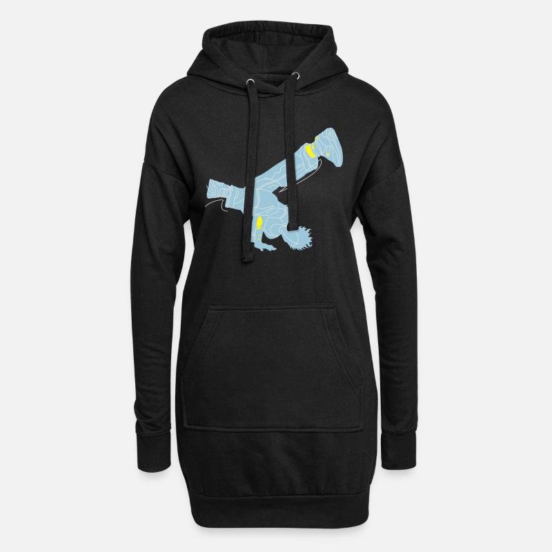 Break Dance 3 - Hoodie-Kleid - Schwarz