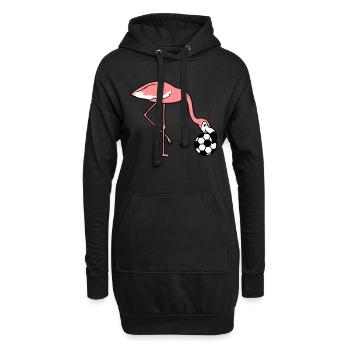kicken fussball verein spielen ball kicker lachen - Hoodie-Kleid - Schwarz - Vorne