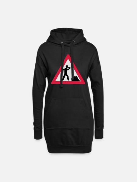 Bau: In der Ruhe liegt die Kraft - Hoodie-Kleid - Schwarz