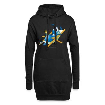 Ant in a deck chair - Sweat-shirt à capuche long Femme - noir - Devant