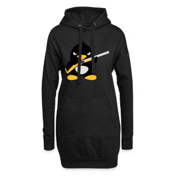 Shotgun Penguin - Hoodie-Kleid - Schwarz - Vorne