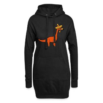 mexikaner südamerika sombrero mustache schnurrbart - Hoodie-Kleid - Schwarz - Vorne