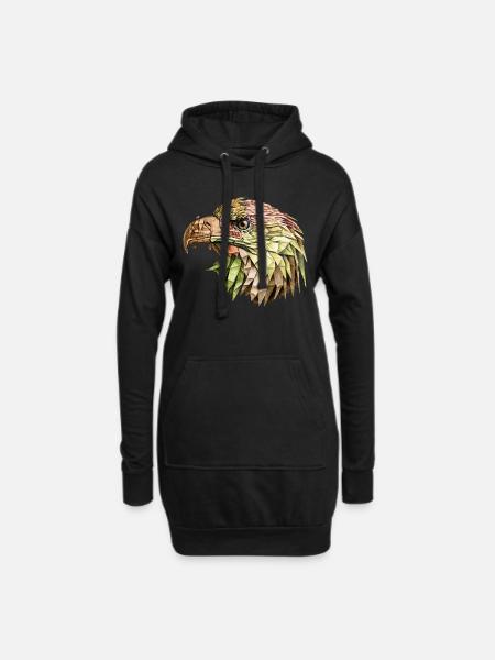 eagle eagle - Hoodie Dress - black