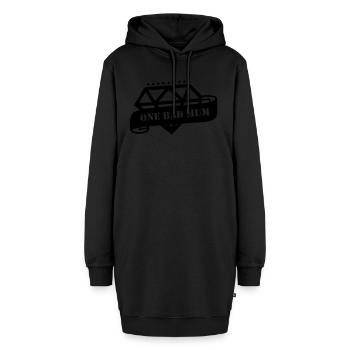 muttertag - Hoodie-Kleid - Schwarz - Vorne - AI Model Female 172 light (172cm)