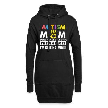 autism - Hoodie Dress - black - Front