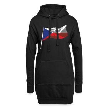 Design tchèque pour les fans tchèques - Sweat-shirt à capuche long Femme - noir - Devant