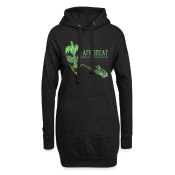 Afrobeat - Sweat-shirt à capuche long Femme - noir - Devant
