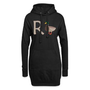 Rente Ente Ruhestand Pension Frührente Geschenk - Hoodie-Kleid - Schwarz - Vorne