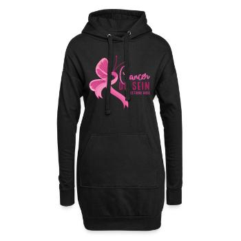 Ruben Rose De Sensibilisation Au Cancer Du Sein - Sweat-shirt à capuche long Femme - noir - Devant