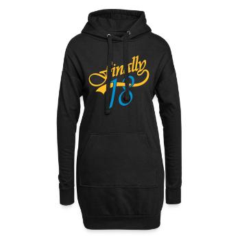 Texte Enfin 18 - Sweat-shirt à capuche long Femme - noir - Devant
