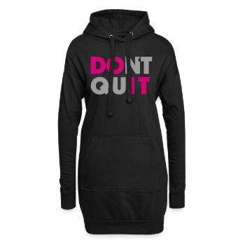 dont quit do it - Hoodie-Kleid - Schwarz - Vorne