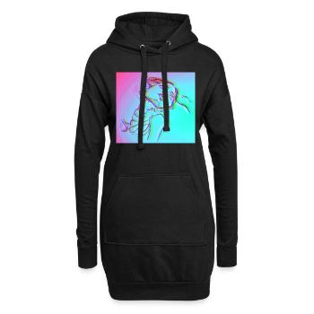 Don't forget the broken Lady - Hoodie-Kleid - Schwarz - Vorne