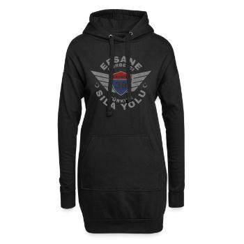 Kayseri - Sweat-shirt à capuche long Femme - noir - Devant