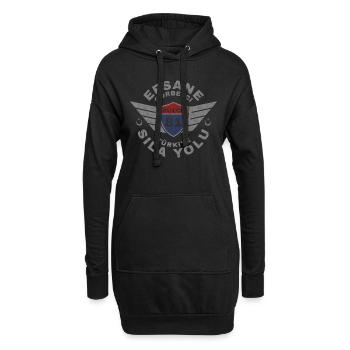 Düzce - Hoodie-Kleid - Schwarz - Vorne