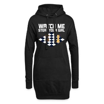 Watch Me Steal Your Girl Chess Board Chess Player - Hoodie-Kleid - Schwarz - Vorne