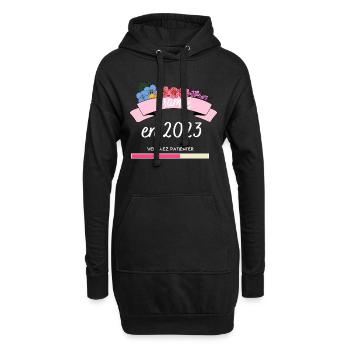 Mamie En 2023 Annonce Grossesse Futur Grand Mère - Hoodie Dress - black - Front