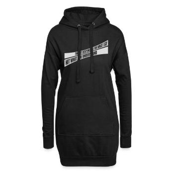 ce que je dis citation - Sweat-shirt à capuche long Femme - noir - Devant