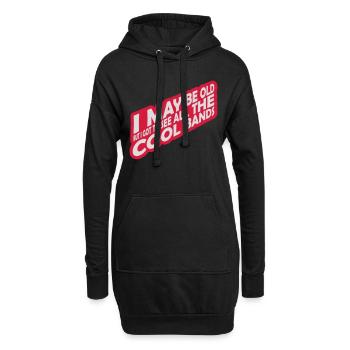 Je suis peut-être vieux - Sweat-shirt à capuche long Femme - noir - Devant