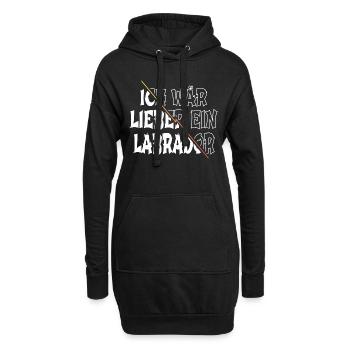 schäferhund boxer lustig geschenk chihuahua doggie - Hoodie-Kleid - Schwarz - Vorne