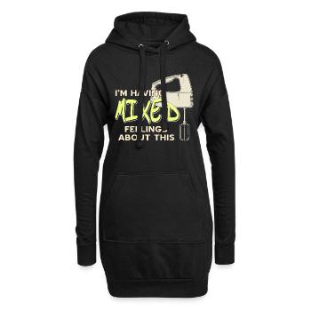 J’ai des sentiments mitigés à propos de cette cuisson rétro - Sweat-shirt à capuche long Femme - noir - Devant