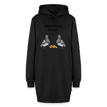 Was ist mit Brot? - Hoodie-Kleid - Schwarz - Vorne