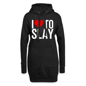 Ich liebe es zu töten - Hoodie-Kleid - Schwarz - Vorne