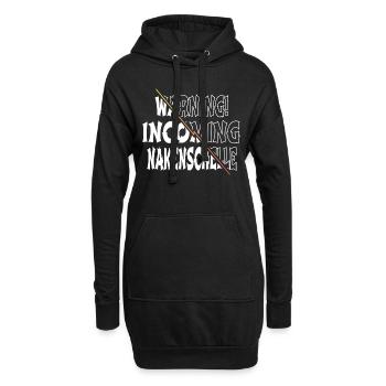 backpfeiffe geschenk cool weihnachten statement - Hoodie-Kleid - Schwarz - Vorne