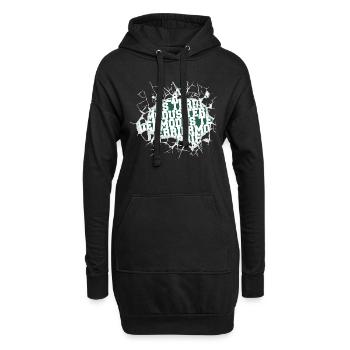 lieben statement schäferhund cool lustiger spruch - Hoodie-Kleid - Schwarz - Vorne