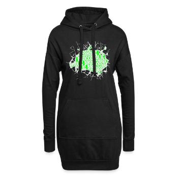 repas végétalien humour végétarien fruit anniversaire cadeau - Sweat-shirt à capuche long Femme - noir - Devant
