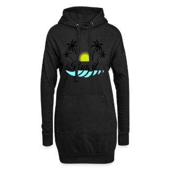 Brésil - Sweat-shirt à capuche long Femme - noir - Devant