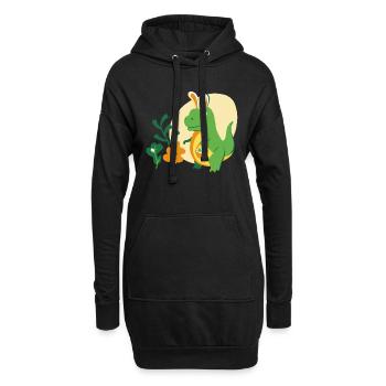 Osterhasen T-Rex - Hoodie-Kleid - Schwarz - Vorne