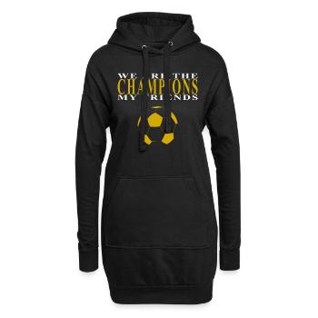 Wir sind der Champion, Fußball, Couleur oder - Hoodie-Kleid - Schwarz - Vorne