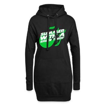 L’été avec une touche écologique, des vacances vertes - Sweat-shirt à capuche long Femme - noir - Devant
