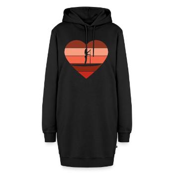 Retro SUP Standup Paddle Board Cadeau d’été - Sweat-shirt à capuche long Femme - noir - Devant