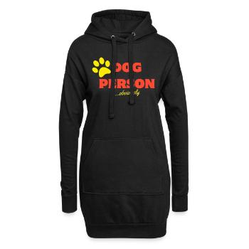 Chien Personne - Sweat-shirt à capuche long Femme - noir - Devant