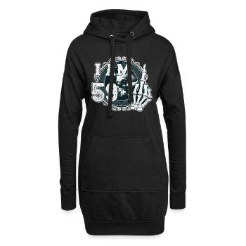 I'm 59 plus 1 middle finger Skull funny 60th - Hoodie Dress - black - Front