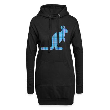 Känguru - Hoodie-Kleid - Schwarz - Vorne