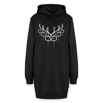 Musik Notenschlüssel Note Melodie Musiknote Audio - Hoodie-Kleid - Schwarz - Vorne