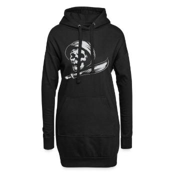 FAUCHEUSE DE CRÂNE - Sweat-shirt à capuche long Femme - noir - Devant
